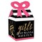 Big Dot of Happiness Girls Night Out - Square Favor Gift Boxes - Bachelorette Party Bow Boxes - Set of 12